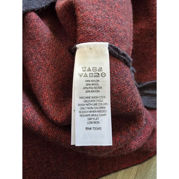 Nanette Lepore Womens Long Sleeve Sweater Medium Black/Red Side Zipper Red Cuffs - Picture 5 of 7